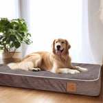Lit pour chien en mousse à mémoire de forme Laifug, lit orthopédique pour cage pour chien de petite à grande taille 