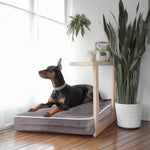 Lit pour chien en mousse à mémoire de forme Laifug, lit orthopédique pour cage pour chien de petite à grande taille 