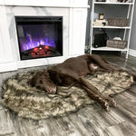 Lit pour chien en mousse viscoélastique en fausse fourrure Laifug