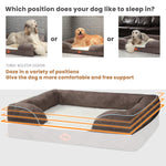 Canapé orthopédique pour chien en mousse à mémoire de forme de grande taille de Laifug 