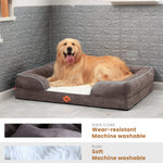 Canapé orthopédique pour chien en mousse à mémoire de forme de grande taille de Laifug 