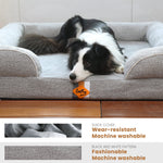 Canapé orthopédique pour chien en mousse à mémoire de forme de grande taille de Laifug 