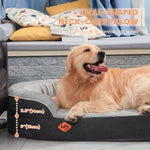 Lit ovale pour chien en mousse à mémoire de forme Laifug 