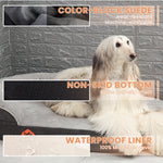 Lit ovale pour chien en mousse à mémoire de forme Laifug 