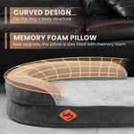 Lit ovale pour chien en mousse à mémoire de forme Laifug 