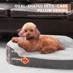 Lit ovale pour chien en mousse à mémoire de forme Laifug 
