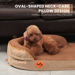 Lit ovale pour chien en mousse à mémoire de forme Laifug 