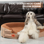 Lit ovale pour chien en mousse à mémoire de forme Laifug 
