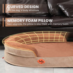 Lit ovale pour chien en mousse à mémoire de forme Laifug 