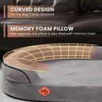 Lit ovale pour chien en mousse à mémoire de forme Laifug 