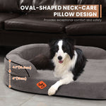 Lit ovale pour chien en mousse à mémoire de forme Laifug 