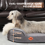 Lit ovale pour chien en mousse à mémoire de forme Laifug 