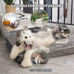 Lit pour chien en mousse à mémoire de forme Laifug, lit orthopédique pour cage pour chien de petite à grande taille 